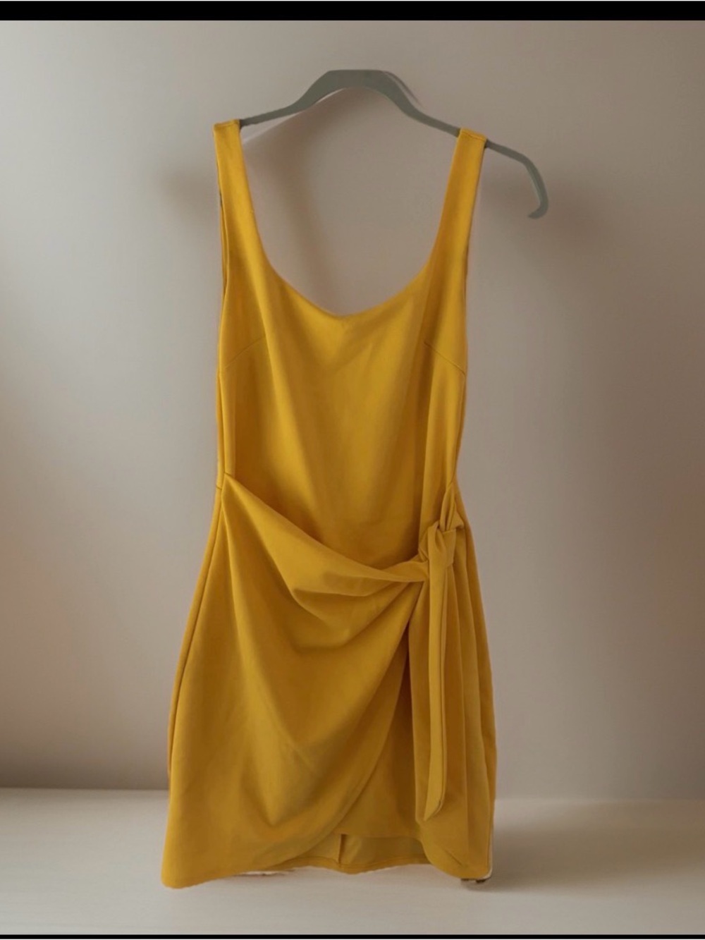 Express Deep Yellow Sleeveless Wrap Mini S Travel Cruise Vacation Beach Boho EUC